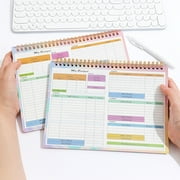 XaTanion Budget Planner Monthly Budget Book Bill Organizer Undated Home Finance Expense Saving Debt Notebook Design 1 Year,Yellow,9.72*7.2 inch