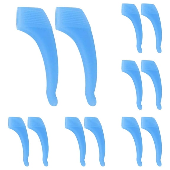 XaTanion Eye Glasses Ear Grippers Cozy Home Non Slip Glasses Grips Retainer Anti Slip Ear Grips Hook Silicone Eyeglasses Ear,Lake Blue,1.57*0.45 Inch