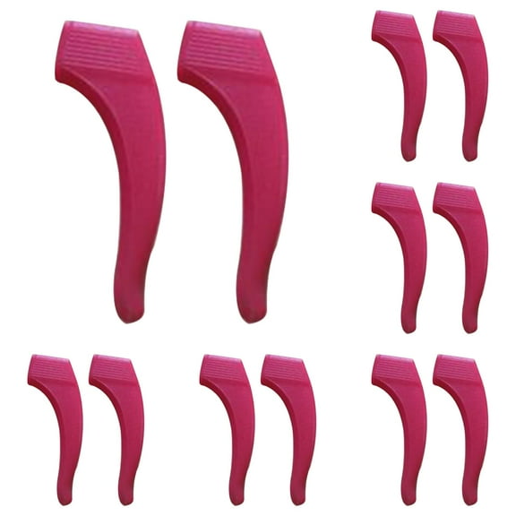 XaTanion Eye Glasses Ear Grippers Cozy Home Non Slip Glasses Grips Retainer Anti Slip Ear Grips Hook Silicone Eyeglasses Ear,Red,1.57*0.48 Inch