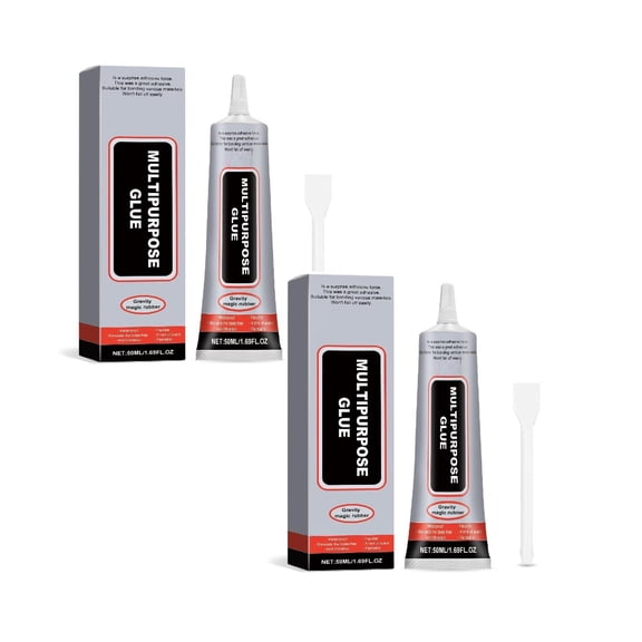 XaTanion Glue,50ML Glue For Rhinestones Jewelry Glue Multi Purpose Glues For Rhinestone Crafts Jewelery Fabric Leather Wooden Glass Metal(White) 2PCS