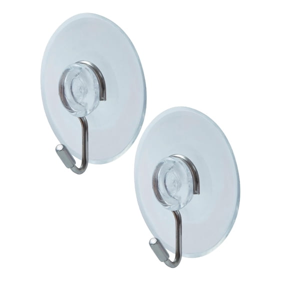 XaTanion Hooks,1PCS Suction Cup Hooks,Pack Of 1 Suction Cups With Hooks Made Of PVC Material And Strong Rustproof Metal Hooks.(Clear,5*4cm) 2PCS