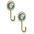 thumbnail image 1 of XaTanion Hooks,Adhesive Hooks Wall Mount Hangers Hanging Coat Hooks Decorative Towel Hangers For Kitchen Bathroom(D) 2PCS, 1 of 9