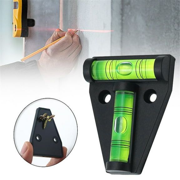 XaTanion Measuring Tools,RV Leveling Tools Direction Bubble With Screws For Trailer Van (2.26" Compact Design)1ml(Black)