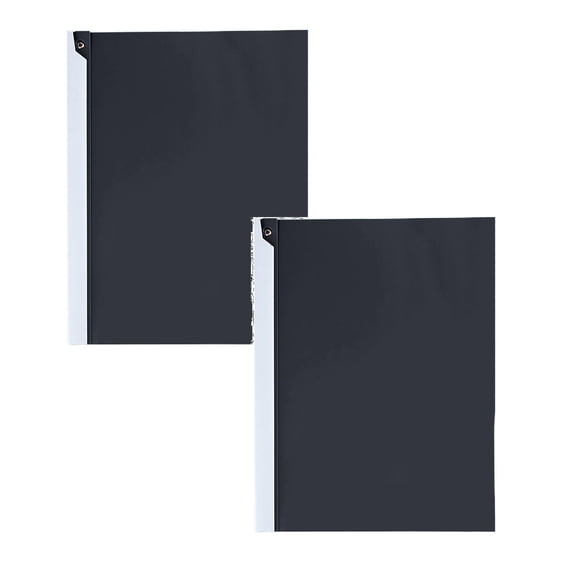 XaTanion Office Supplies,1 Pack A4 Front Report Covers Plastic Presentation Folders Resume Portfolio Folder Paper Swivel Sliding Bar File Folder For Presentation Document And School Use(Black) 2PCS