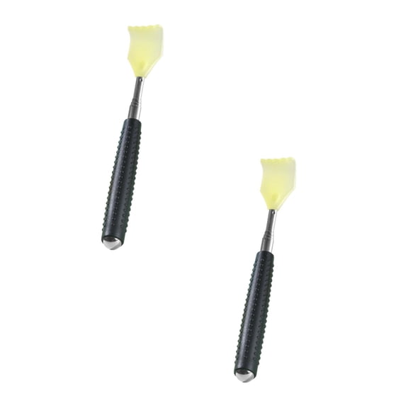 XaTanion Office Supplies,Back Scratcher For Hand Home Retractable Stainless Backscratchers Multifunctional Massage Tool Life Helper(Black) 2PCS