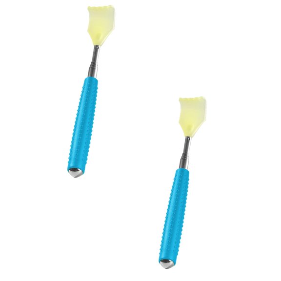 XaTanion Office Supplies,Back Scratcher For Hand Home Retractable Stainless Backscratchers Multifunctional Massage Tool Life Helper(Blue) 2PCS