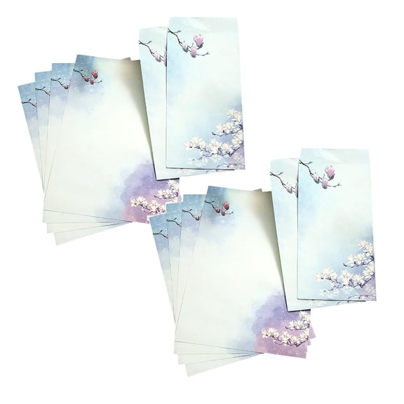 XaTanion Office Supplies,Cute Retro Envelopes Kawaii Special Design Stationery Writing Letter Paper Stationary Paper And Envelopes Set(E) 2PCS