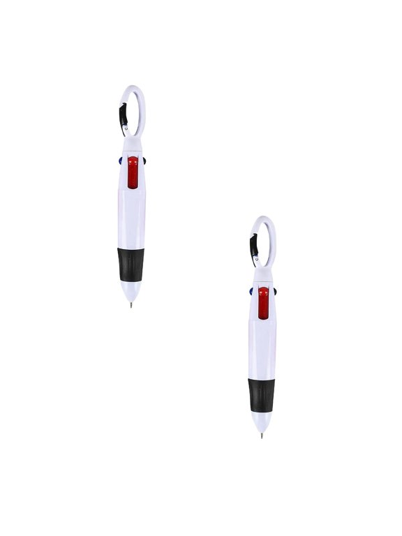 Pen,Pack Of 1pc 4 In 1 Multi Colored Ink Ballpoint Pens With Keychain For Adults Kids School Stocking Stuffers And And 10ml(Black) 2PCS