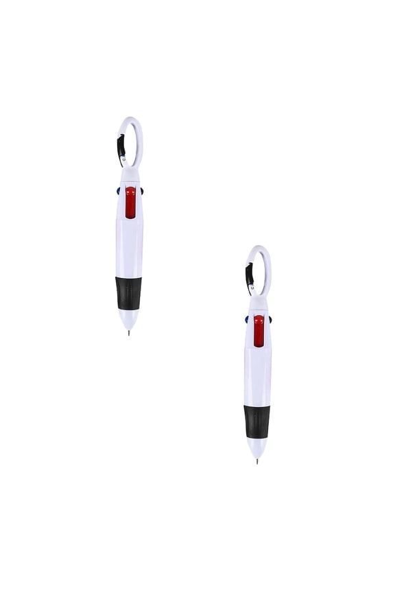 Pen,Pack Of 1pc 4 In 1 Multi Colored Ink Ballpoint Pens With Keychain For Adults Kids School Stocking Stuffers And And 10ml(Black) 2PCS