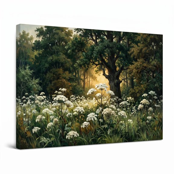 XaaKee Canvas Art Prints Radiant Flora Tranquil Nature Wall Decor Inner Framed 18*12Inch