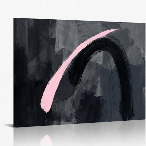 XaaKee Canvas Wall Art Mostly Monochrome Abstract Expressionism Modern Abstract Painting Canvas Prints Wall Art Inner Framed 18*12Inch
