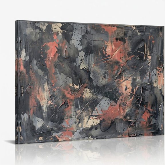 XaaKee Canvas Wall Art Prints Minimalist Abstract Expressionism Modern Painting Inner Framed 18*12Inch