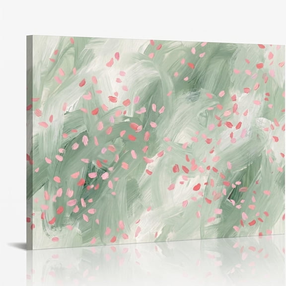 XaaKee Canvas Wall Art Prints Scattered Strokes Abstract Expressionism Modern Painting Inner Framed 18*12Inch