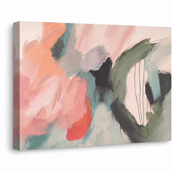 XaaKee Canvas Wall Art Translucent Layers Abstract Expressionism Modern Abstract Painting Canvas Prints Wall Art Inner Framed 18*12Inch