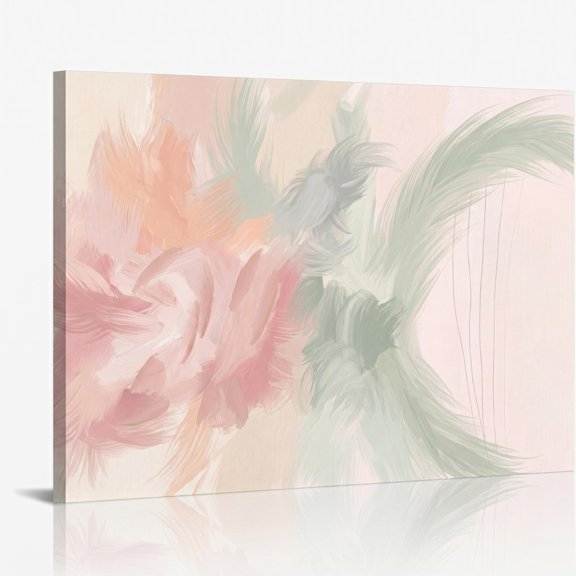 XaaKee Canvas Wall Art Wispy Strokes Abstract Expressionism Modern Abstract Painting Canvas Prints Wall Art Inner Framed 18*12Inch
