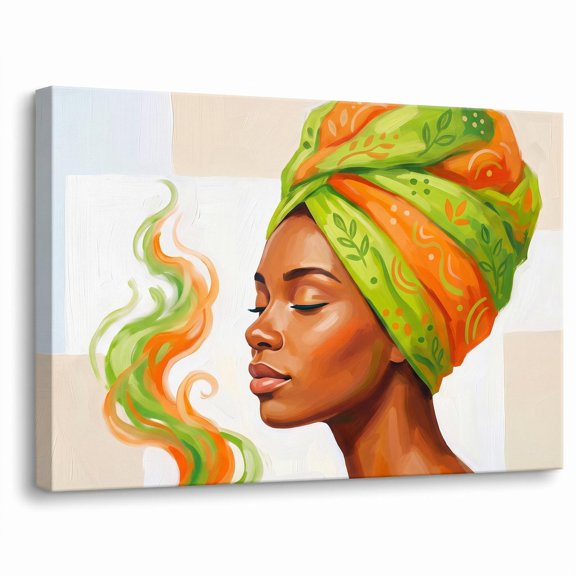 XaaKee Citrus Solace Fresh Citrus Pattern Canvas Wall Art Print Modern Portrait Artwork Inner Framed 18*12Inch