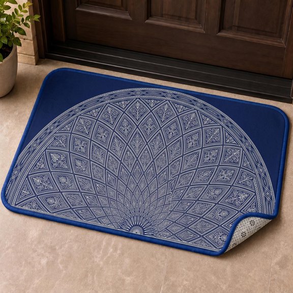 XaaKee Doormat, Diamond Grid Layout Geometric Floor Mat, Non-Slip Rubber Backing Outdoor Doormat For Front Door Mats, 20x31inch
