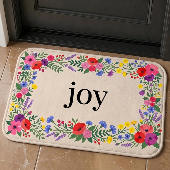 XaaKee Floor Mat, Bright Blossoms Welcome Mat, Non-Slip Rubber Backing Outdoor Rug, Excellent Front Door Design, 20x31inch[cite: 1]
