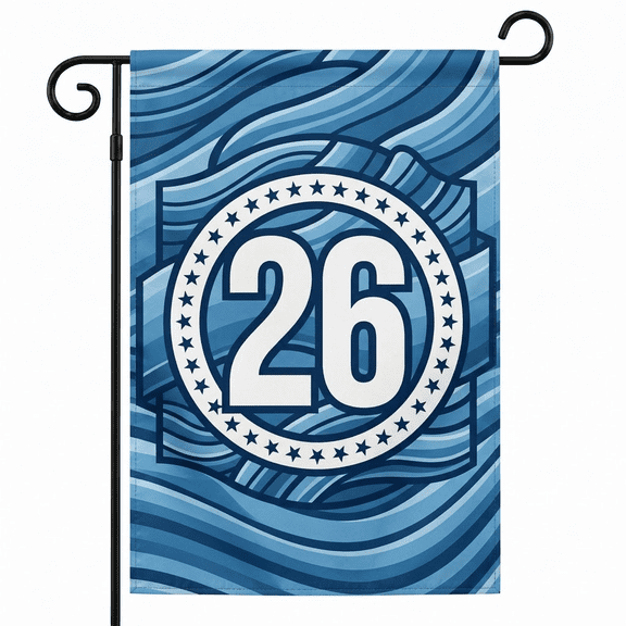 XaaKee Garden Flags, Champion Waves Sports Championship Yard Flag, Double-sided High-quality White Linen Small Garden Flags For Outside, Trophy Design 12x18Inch