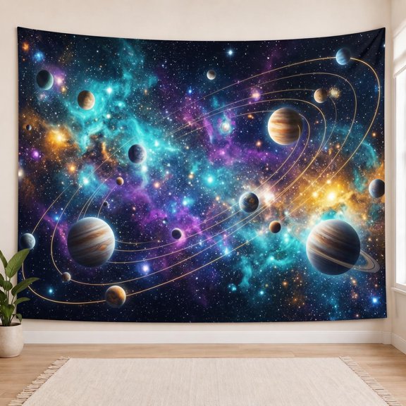 XaaKee Large Tapestry, Celestial Space Echo, Deep Space Cosmic Expanse, High-Quality Polyester Room Tapestry, 60x40Inch