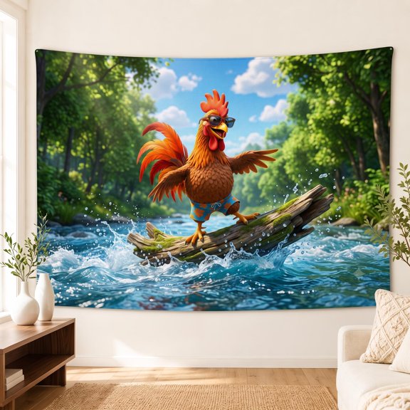 XaaKee Large Tapestry, Swift Mossy Surf High-Quality Polyester Tapestry For Bedroom, 60x40Inch