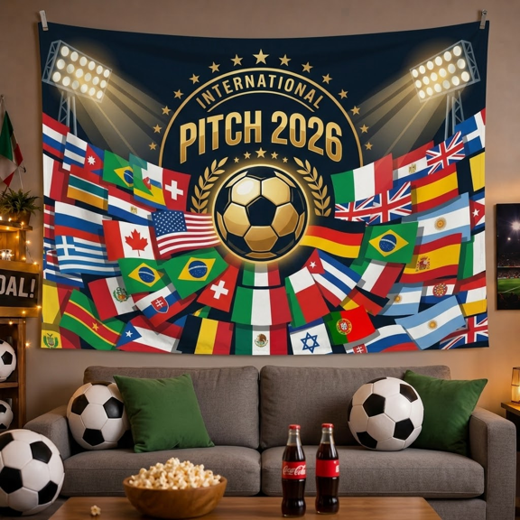 XaaKee Room Tapestry, International Pitch Art Tapestry Wall Hanging, High-Quality Polyester Bedroom Tapestry, 60x40Inch