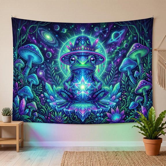 XaaKee Tapestry Starbound Frog Seer Toad Wizard High-Quality Polyester Wall Tapestry 60x40Inch