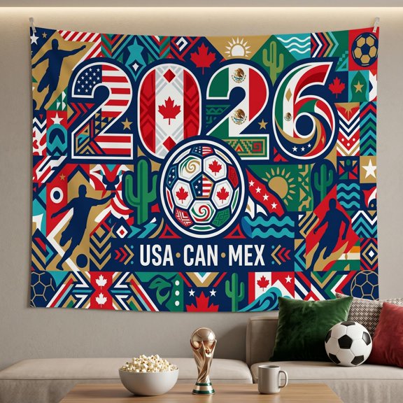 XaaKee Tapestry Wall Hanging, Flat Vector Athletic Event Identity Tapestry, High-Quality Polyester Bedroom Tapestry For Room Decor, 60x40Inch