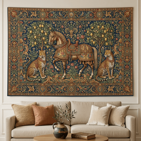 XaaKee Tapestry Wall Hanging, Palace Interior Art Wall Tapestry, High-Quality Polyester Large Tapestry For Living Room Bedroom, 60x40Inch