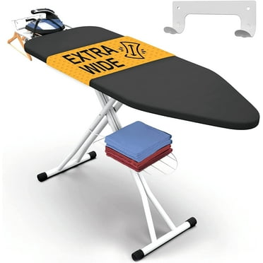 Xabitat 47" x 18" Deluxe Ironing Board with Wall Mount Storage, Safety Iron Rest - Gray