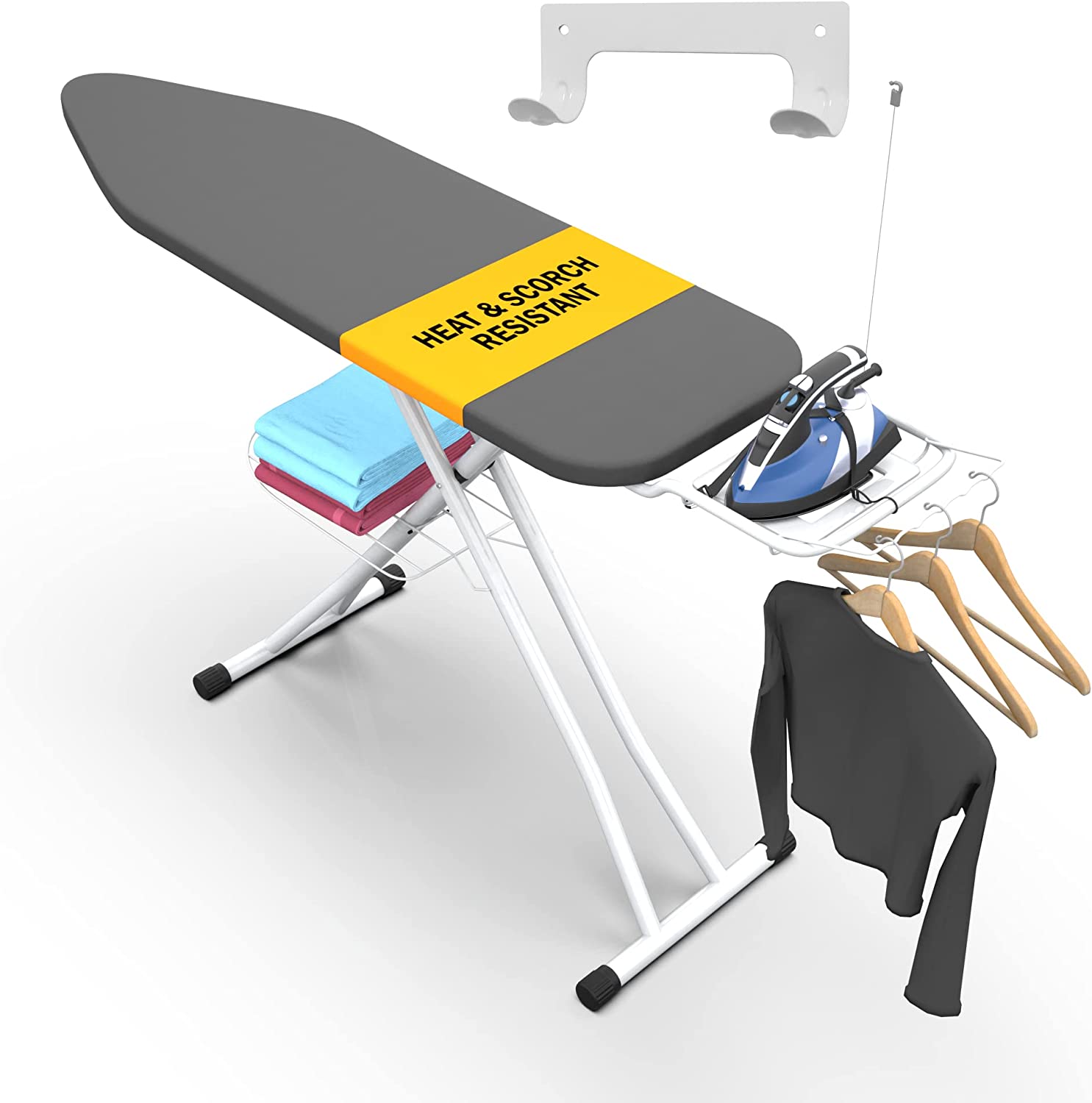 Brabantia Ironing Board C, 49x18in (124x45cm) Foldable Steam Unit