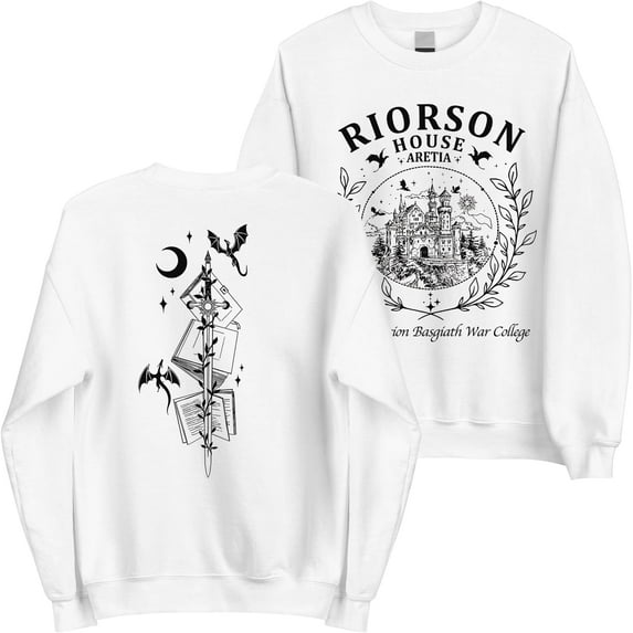 Xaden Riorson Fourth Wing Sweatshirt - Graphic 2 Sides 4th Wing Sweatshirt for Reader, Bookish