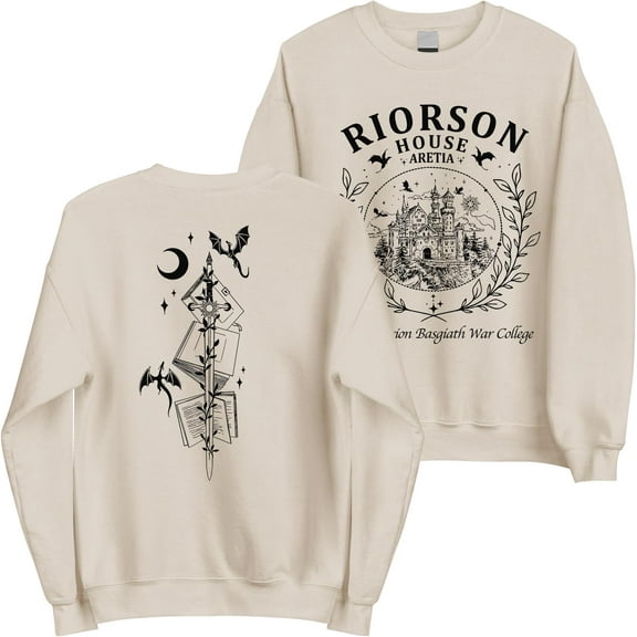 Xaden Riorson Fourth Wing Sweatshirt - Graphic 2 Sides 4th Wing Sweatshirt for Reader, Bookish