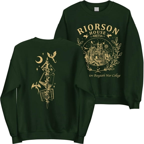 Xaden Riorson Fourth Wing Sweatshirt - Graphic 2 Sides 4th Wing Sweatshirt for Reader, Bookish