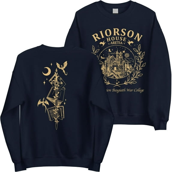 Xaden Riorson Fourth Wing Sweatshirt - Graphic 2 Sides 4th Wing Sweatshirt for Reader, Bookish