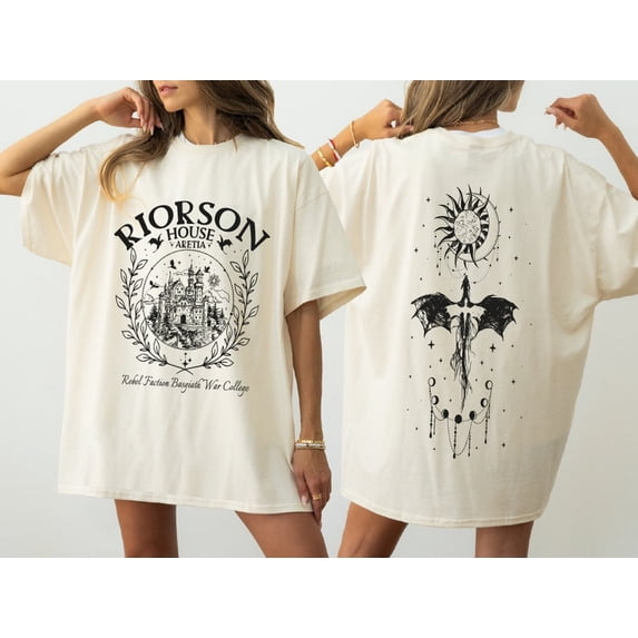 Xaden Riorson House 2-Sided Shirt, Iron Flame TShirt, Dragon Rider Bookish, Violet Sorrengail, Booksh Gifts