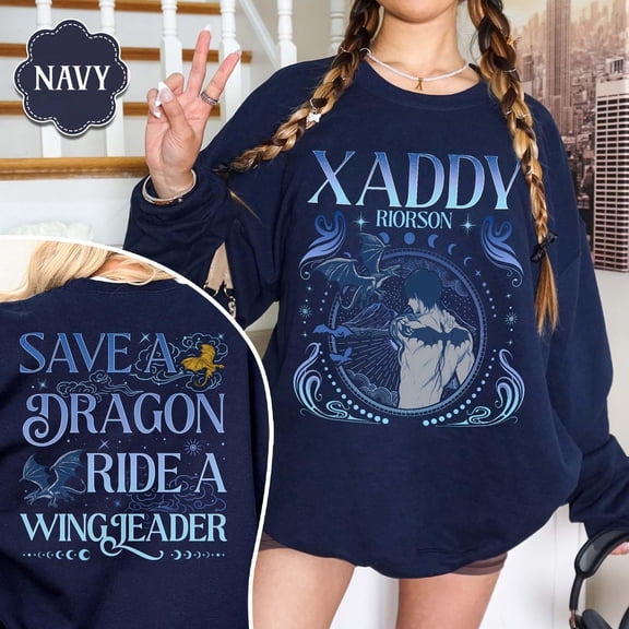 Xaden Riorson Sweatshirt, Trendy Xaddy Shirt, Xaden Fan Shirt, Onyx Storm Merch, Dragon Rider 2 Sided Tshirt Sweatshirt All Size S-5XL