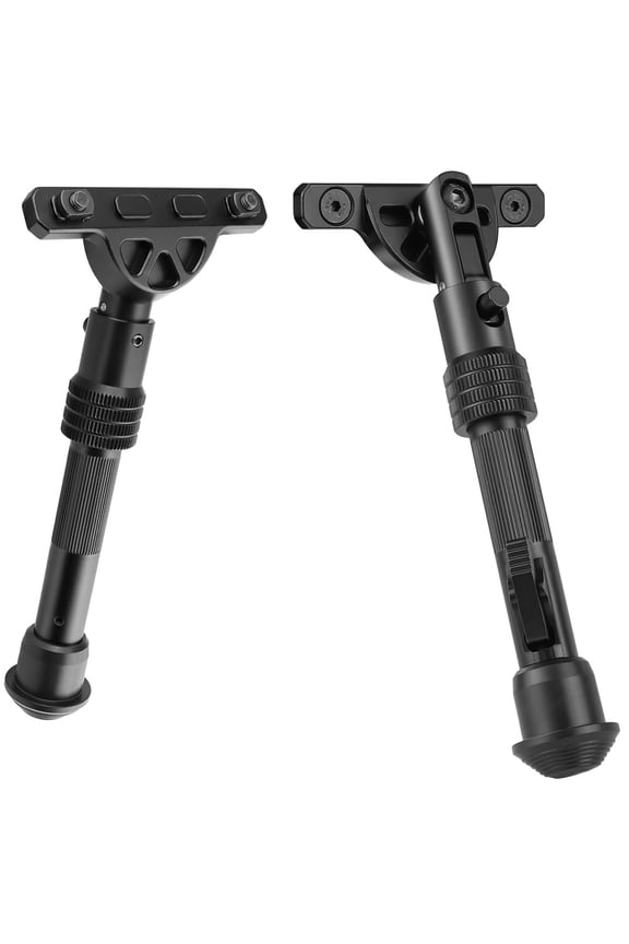 5.7" to 8" Rifle Bipod Adjustable Compatible with Mlok Hand-Guard, Matte Black