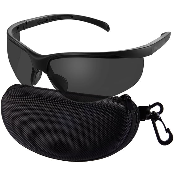 Xaegistac Safety Glasses for Men and Women, Anti-Fog and Scratch Resistant Shooting Glasses W/ Wrap Around Lenses, Adjustable Temples & Nose Pads, ANSI Z87 Protective Lab glasses W/ 100% UV Shielding