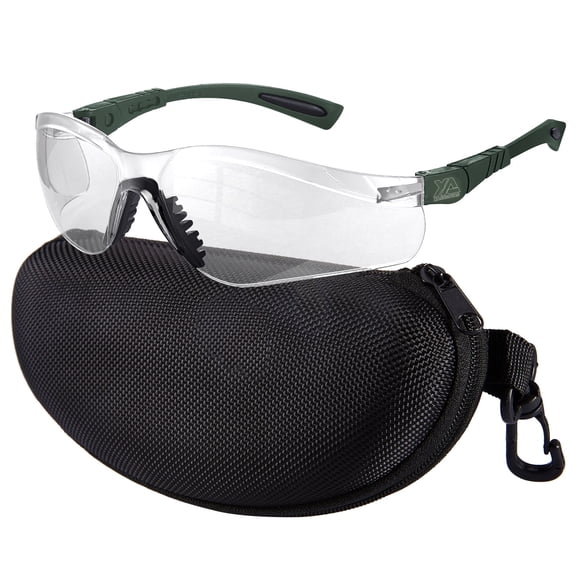 Xaegistac Safety Glasses, Anti-Fog & Anti-Scratch Shooting Glasses with UV400 Polycarbonate Lenses & ANSI Z87.1 Certification for Man&Women, Adjustable Temples Protective Lab glasses with Hard Case
