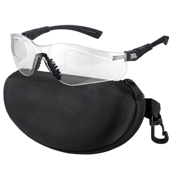 Xaegistac Shooting Glasses Anti-fog Shooting Range Eye Protection, Adjustable Safety Glasses with Zipper Hard Case