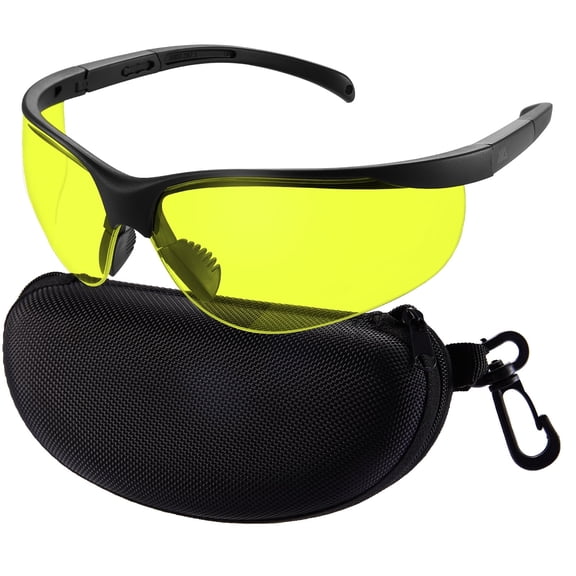 Xaegistac Shooting Glasses Anti-fog Shooting Range Eye Protection,Comfortable Hunting Shooting Safety Glasses with Hard Case