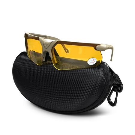 Xaegistac Shooting Glasses with Case Anti Fog Hunting Safety Glasses for Men Women