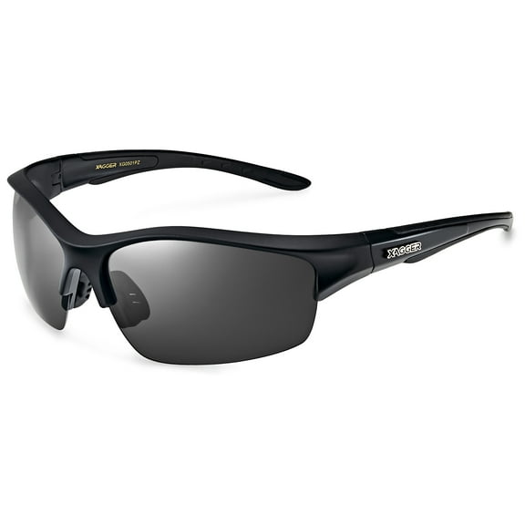 Xagger Half Frame Polarized Sports Sunglasses for Men Women UV400 Wrap Around Baseball Running Cycling Glasses