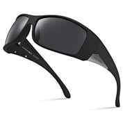 Oversized Wrap Around Sport Polarized Sunglasses for Men Driving Fishing Golf TR90 Frame Sun Glasses