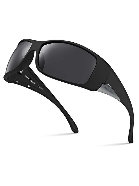 Oversized Wrap Around Sport Polarized Sunglasses for Men Driving Fishing Golf TR90 Frame Sun Glasses