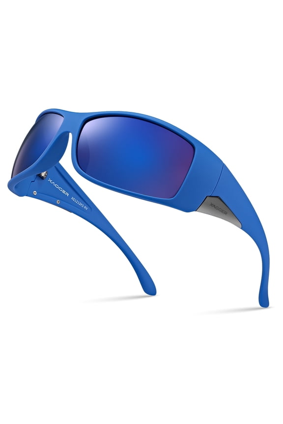 Oversized Wrap Around Sport Polarized Sunglasses for Men Driving Fishing Golf TR90 Frame Sun Glasses