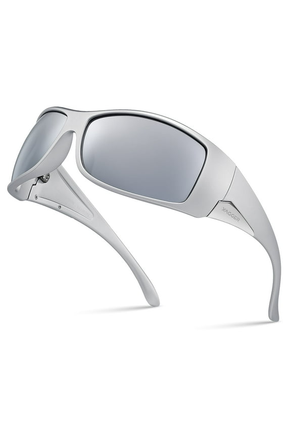 Oversized Wrap Around Sport Polarized Sunglasses for Men Driving Fishing Golf TR90 Frame Sun Glasses