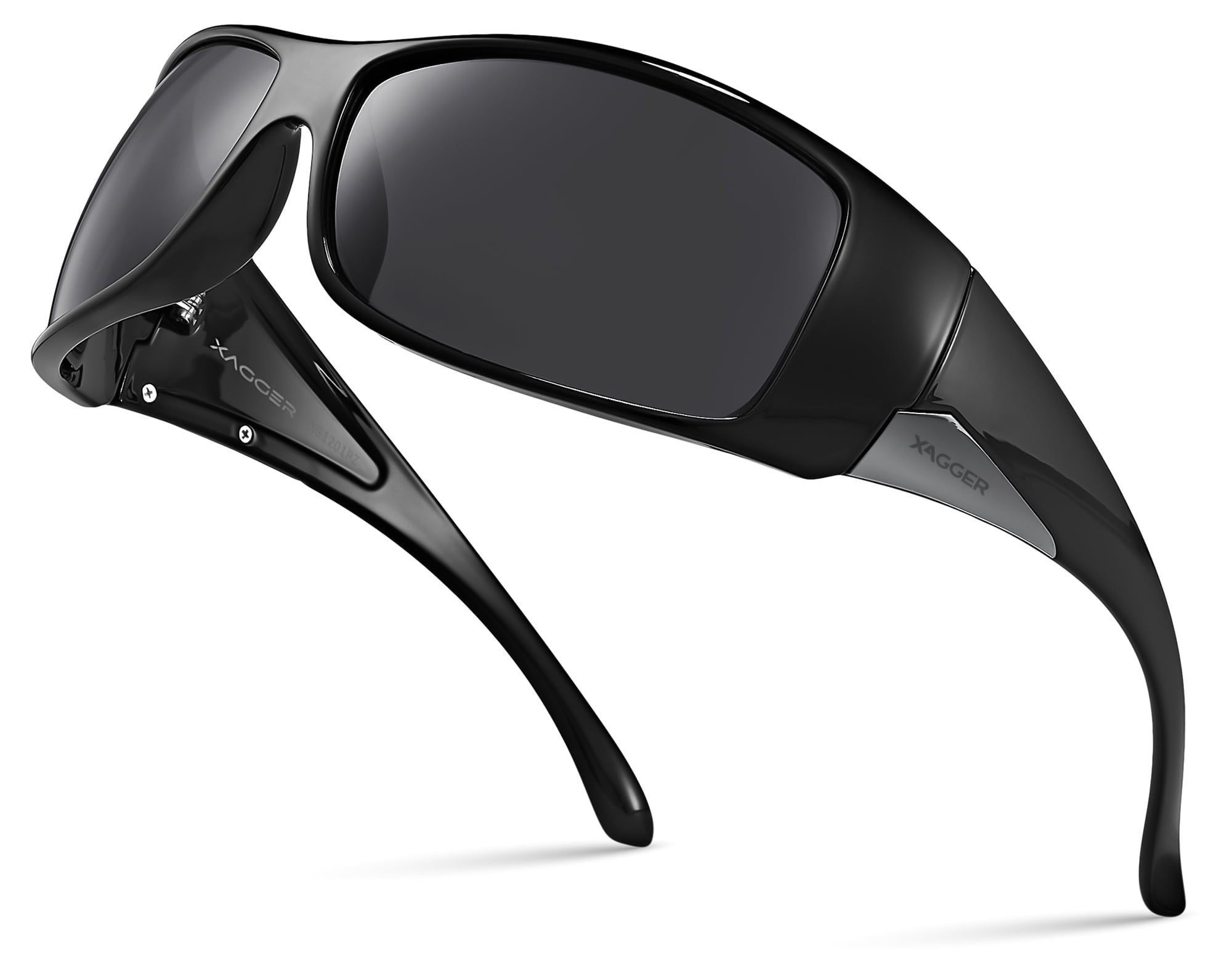 Solarized Men's Snug Wrap Black Wrap Sport Sunglasses