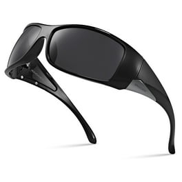 KANASTAL Polarized Sports Athletic Sunglasses Men TR90 Matte Black